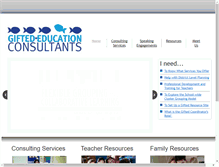 Tablet Screenshot of giftededucationconsultants.com